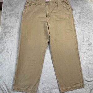 Vintage Old Navy Painters Pants Mens 42x31 Tan Cotton Canvas Carpenter Work